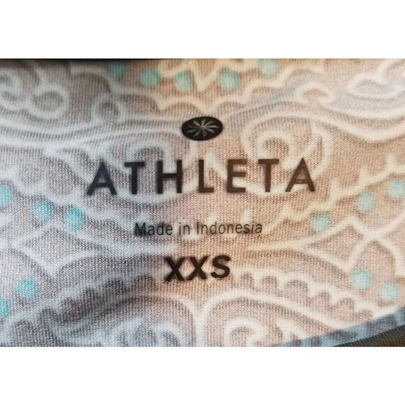 Athleta Muscle Up Mandala Print Women's Shirt Size XXS Green t71 - Picture 4 of 5